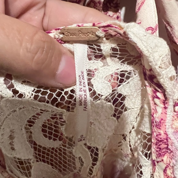 Free people lucie Floral Pink Lace Dress - Picture 3 of 5